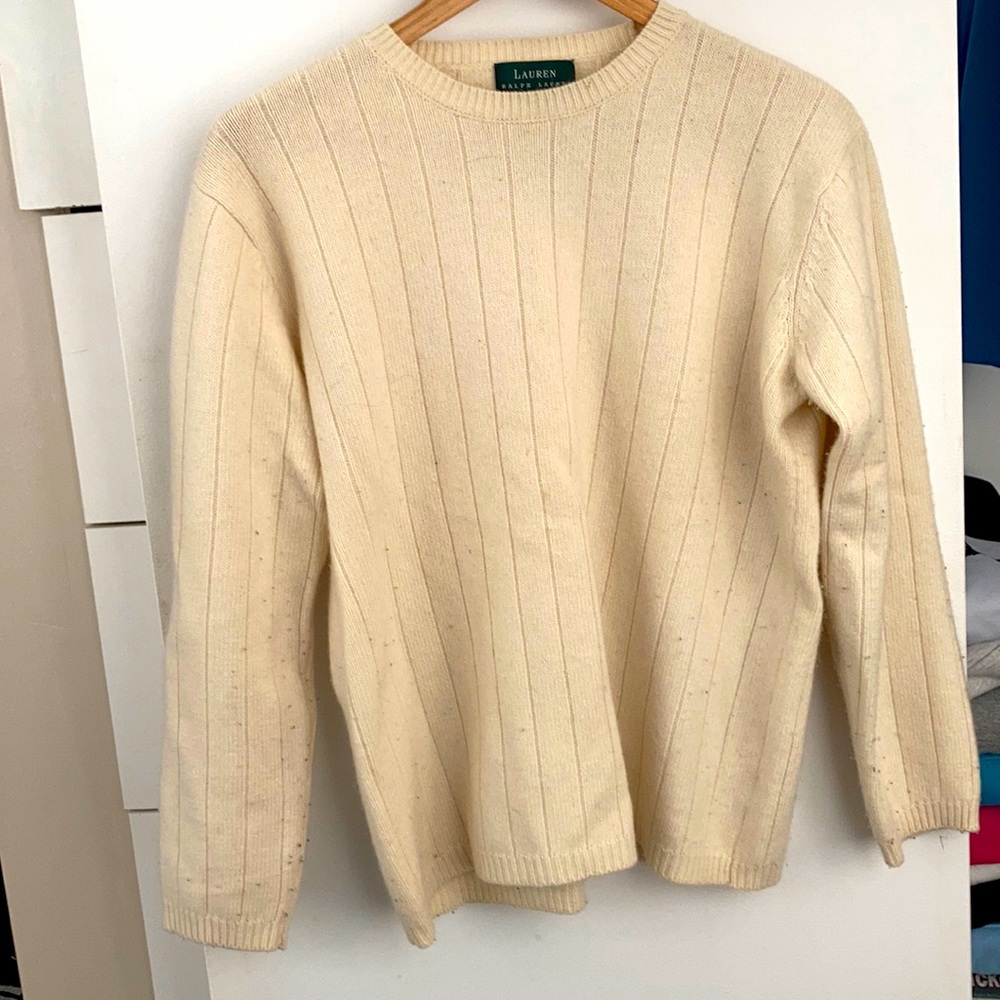 Cream Ralph Lauren cashmere sweater